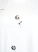 T-shirt met paillettenbloemen, Wit, Packshot image number 2