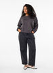 Sweatshirt met oogjes, Grijs, Model image number 1
