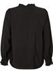 Shirtblouse met geborduurde bloemapplicaties, Zwart, Packshot image number 1