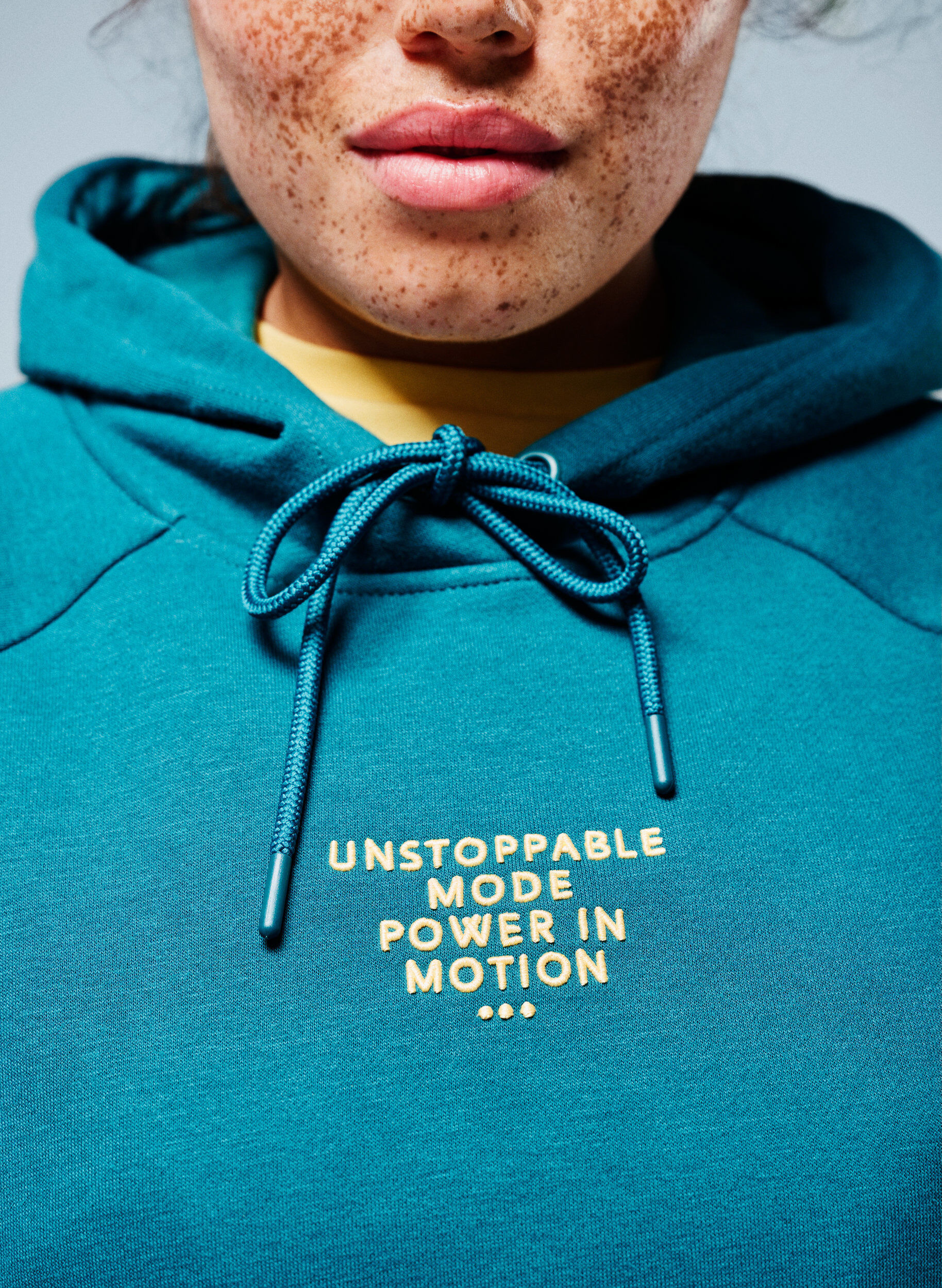ZizziHoodie met geborduurd frontmotief, Groen, Image image number 0