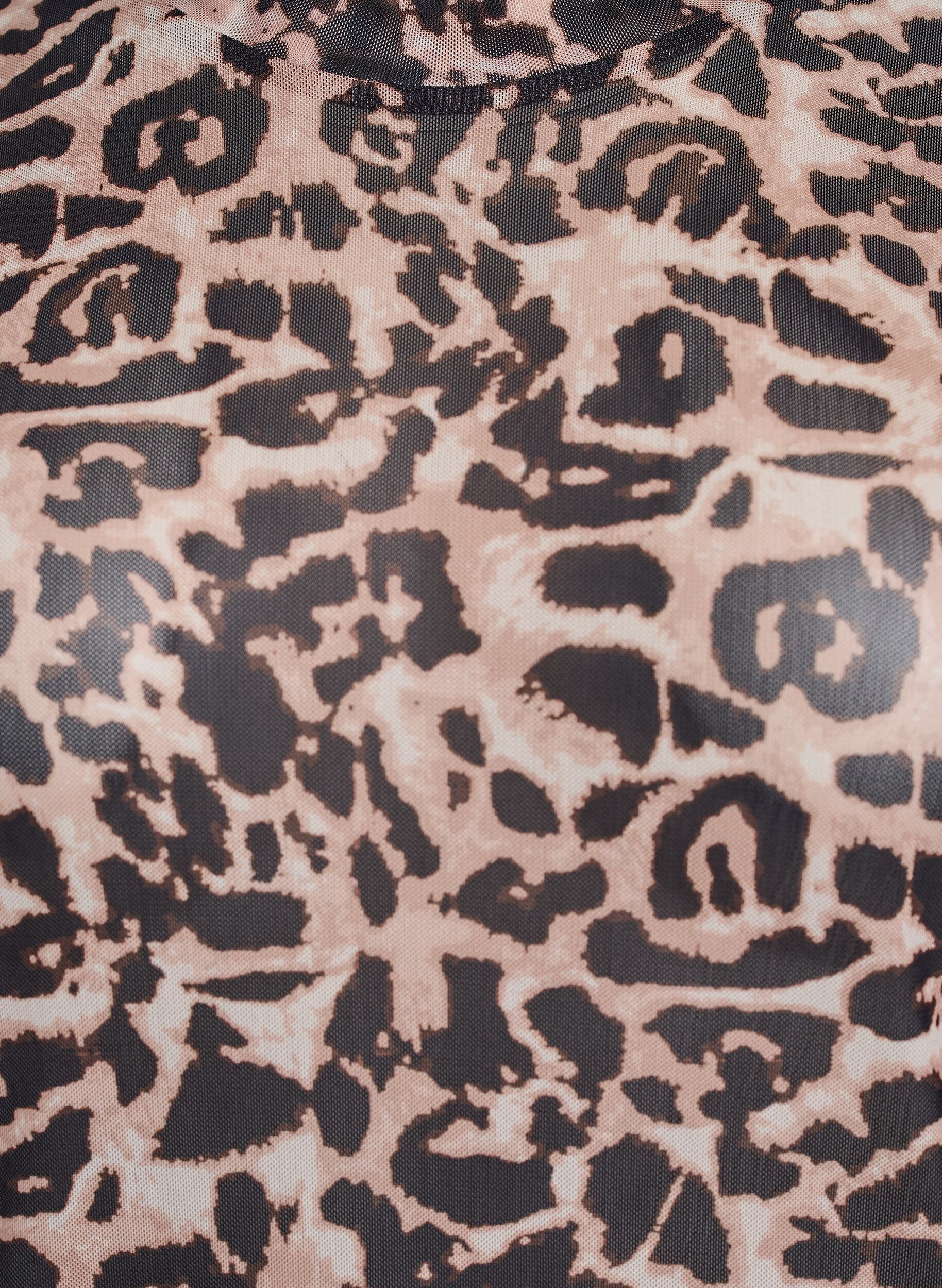 ZizziMesh blouse met korte mouwen, Bruin, Packshot image number 2