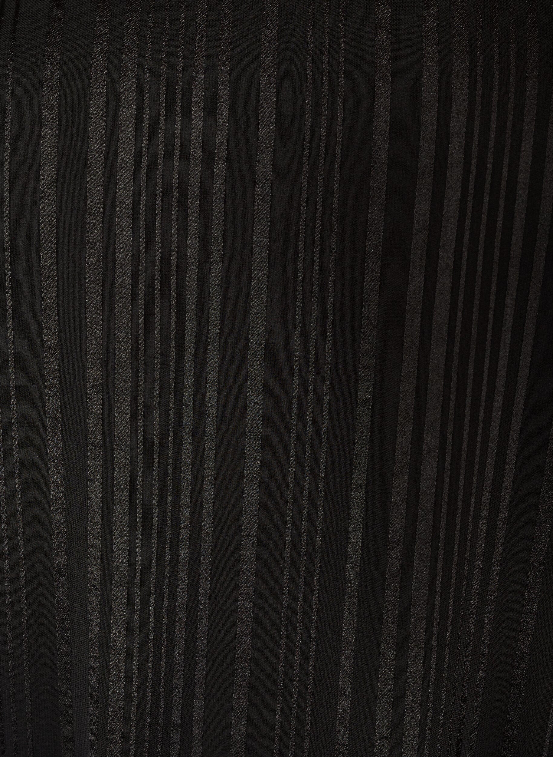 ZizziGestreepte blouse met ballonvorm, Zwart, Packshot image number 2