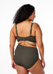 Bikinibroekje met textuur en hoge taille, Groen, Model image number 1