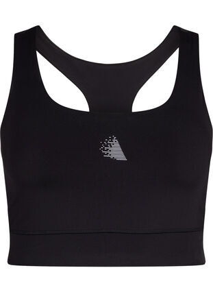 ZizziSportbeha met racerback, Zwart, Packshot image number 0
