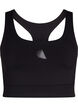 Sportbeha met racerback, Zwart, Packshot image number 0