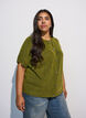 Gebreid vest met korte mouwen, Groen, Model image number 0