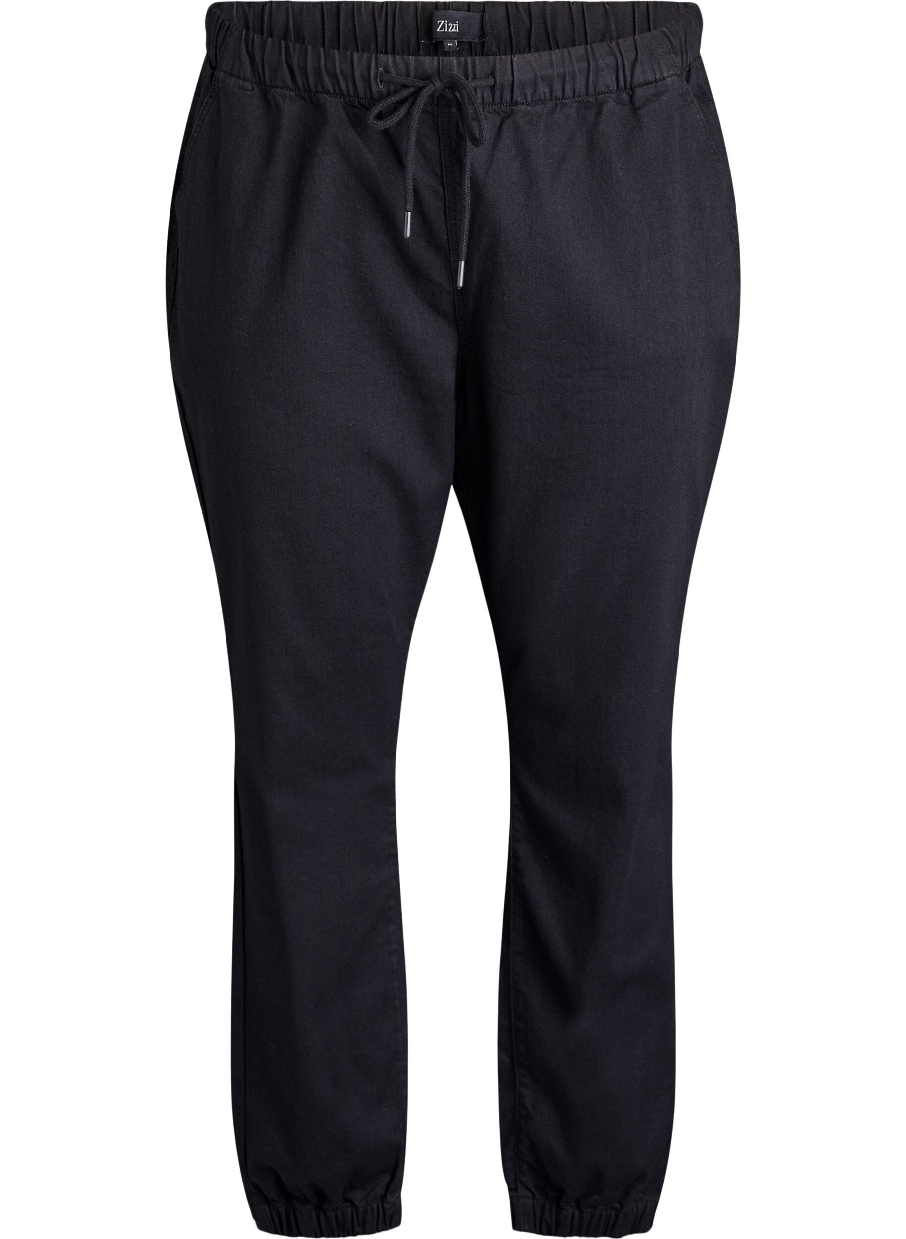 Denim joggers met zakken