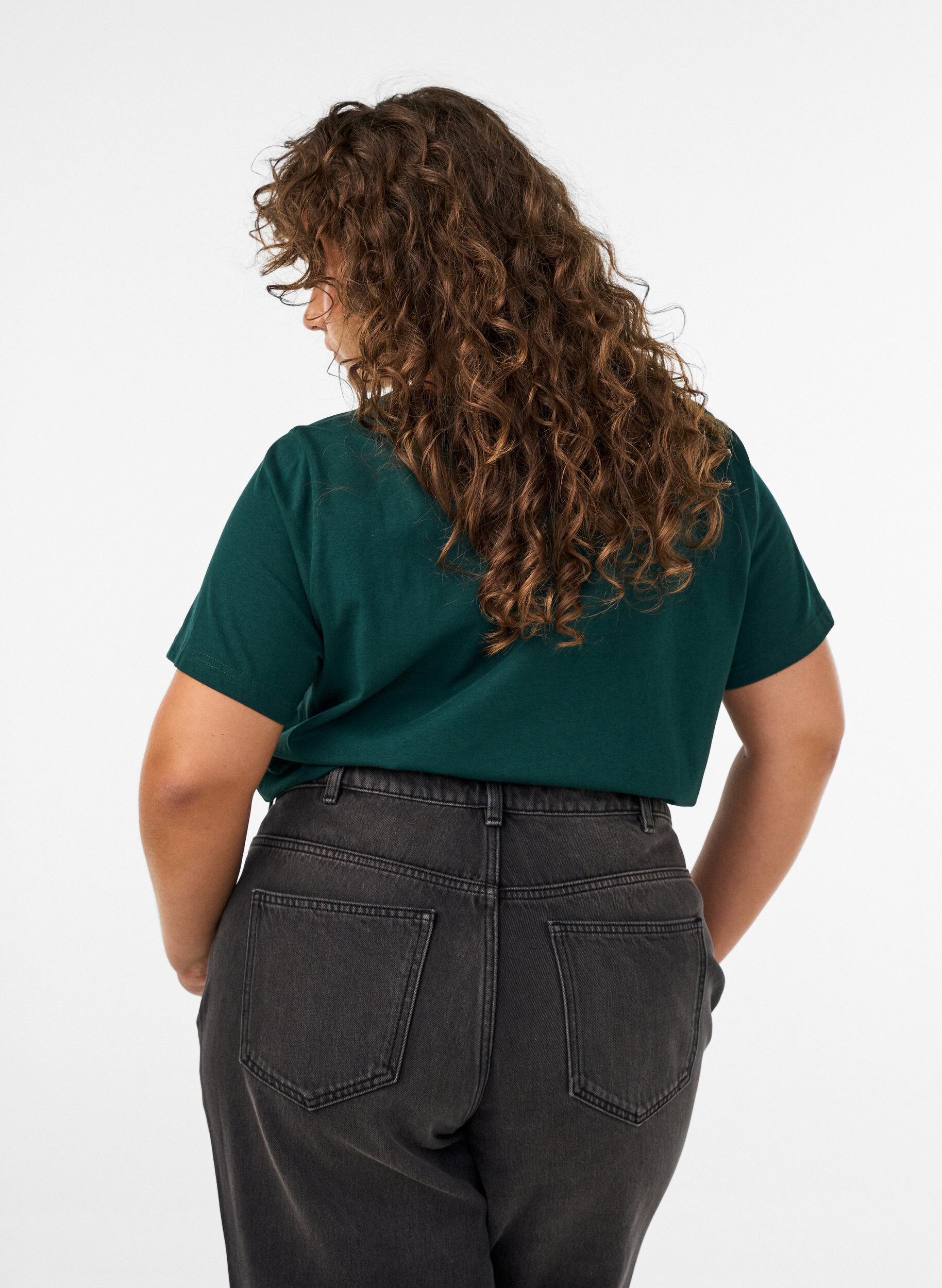 ZizziKerst T-shirt van biologisch katoen, Groen, Model image number 2