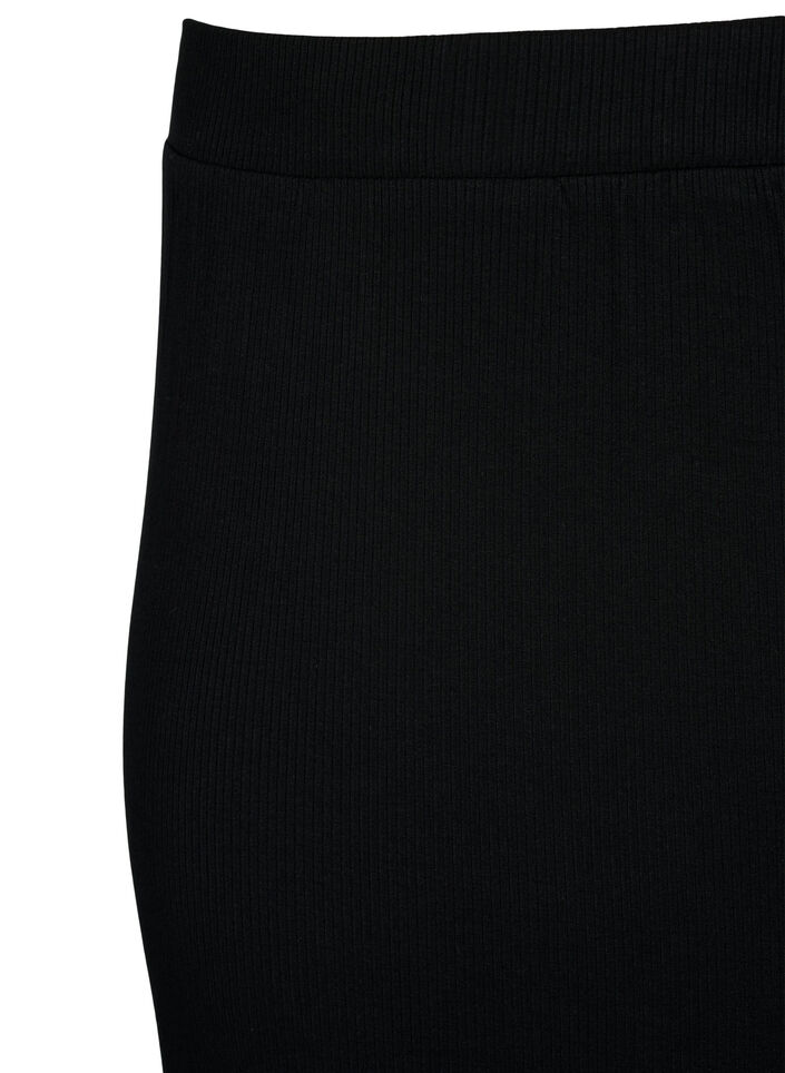 Viscose midirok met slanke pasvorm, Zwart, Packshot image number 2