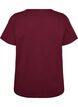 T-shirt met knoopdetail, Donker Bordeaux, Packshot image number 1