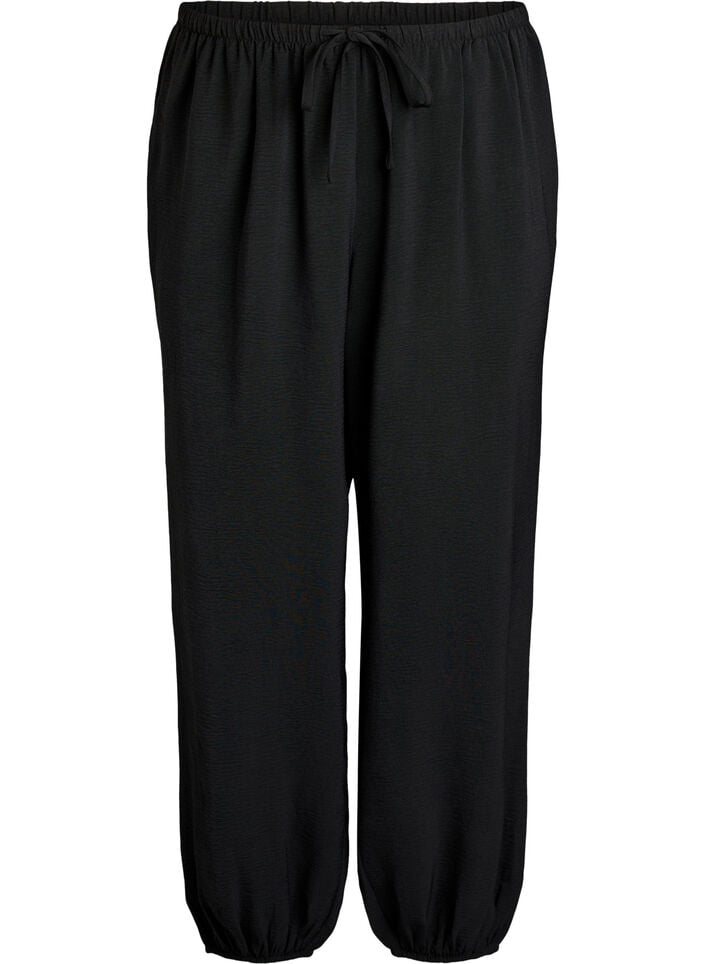 Ballonbroek met hoge taille, Zwart, Packshot image number 0