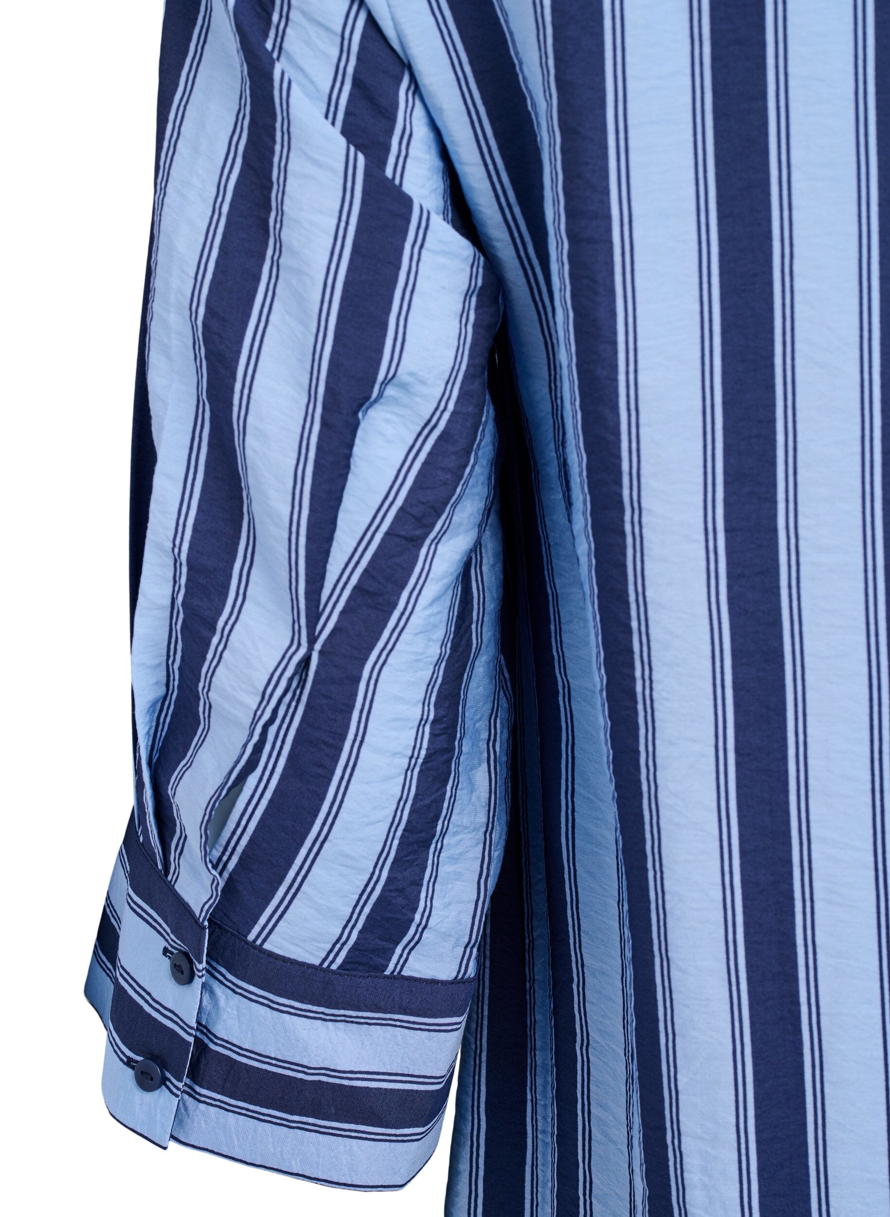 ZizziKorte jurk met kraag en borstzak, Blauw, Packshot image number 3