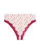 Brazilian slip met bloemenprint en kant, Roze, Packshot image number 0