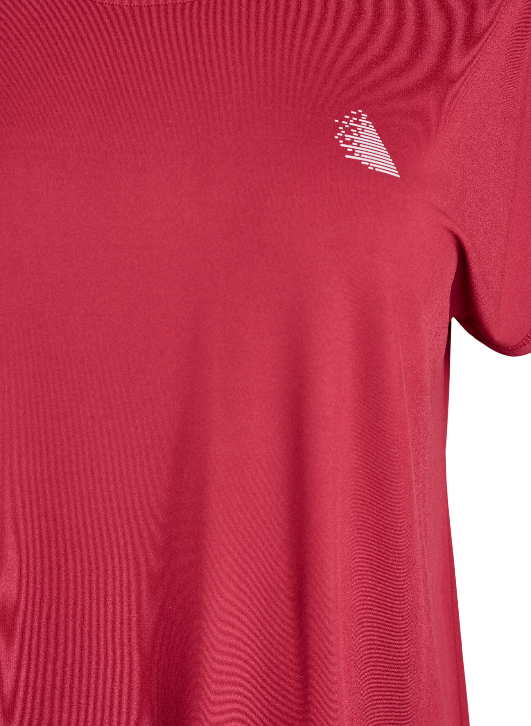 ZizziEffen gekleurd trainingsshirt, Rood, Packshot image number 2