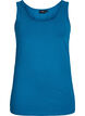 Effen basic top in katoen, Blauw, Packshot image number 0