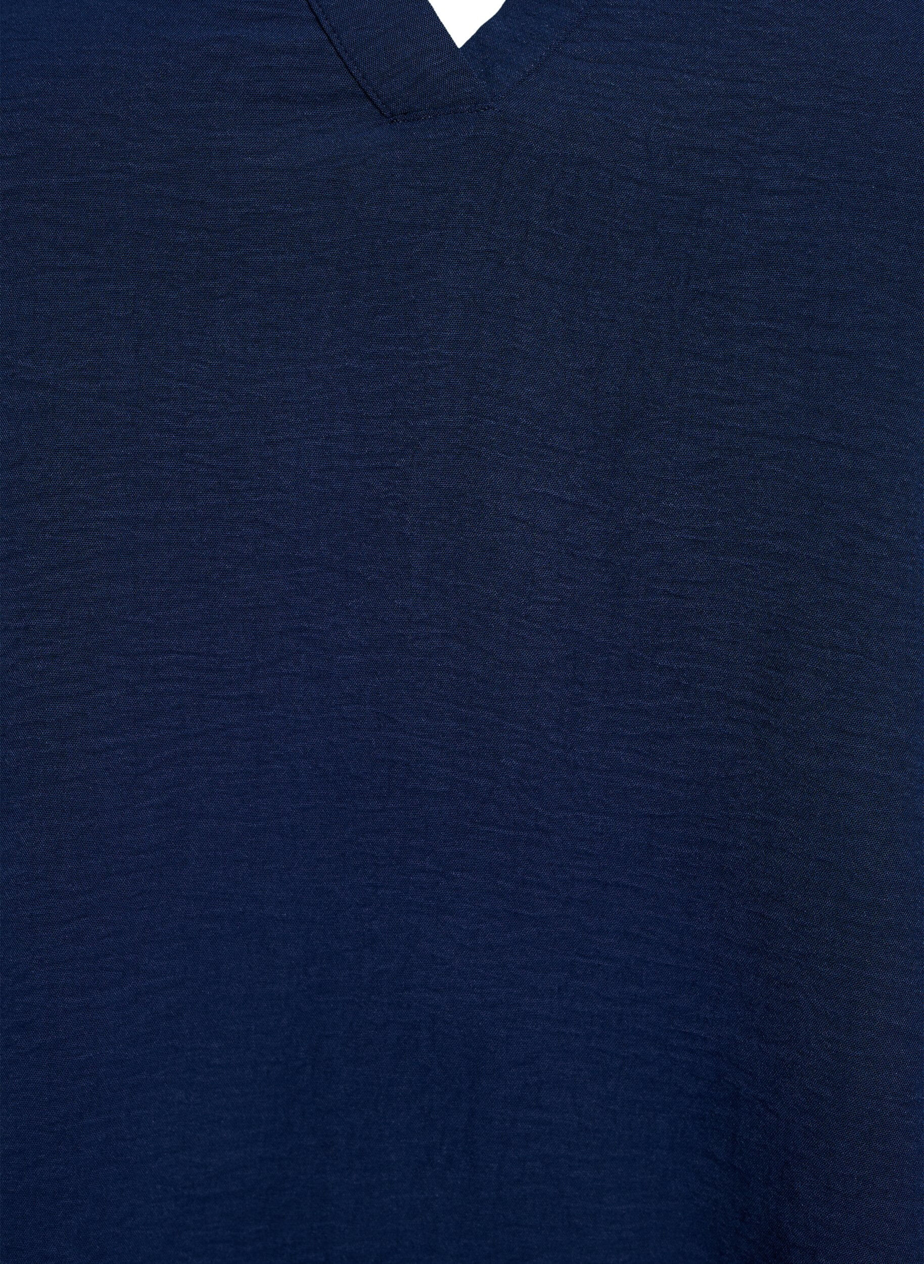 ZizziBlouse met 3/4 mouwen, Blauw, Packshot image number 2