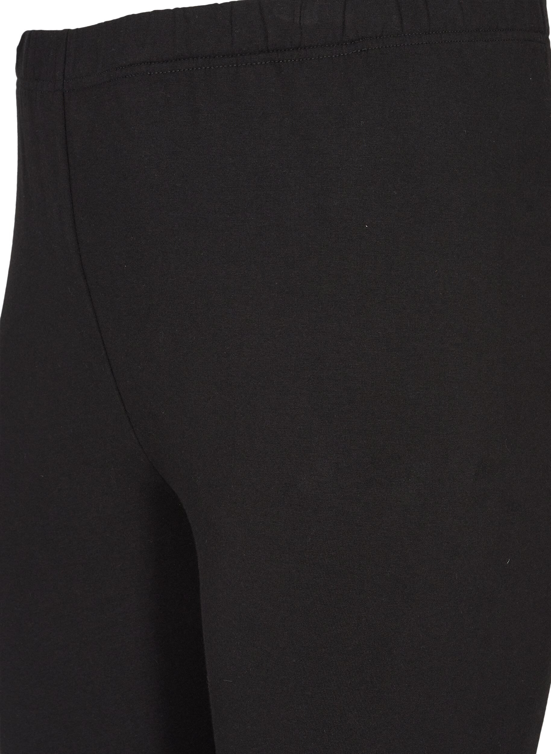ZizziKatoenen legging met voering, Zwart, Packshot image number 3