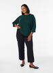 Gebreide blouse met golvende randen, Groen, Model image number 1