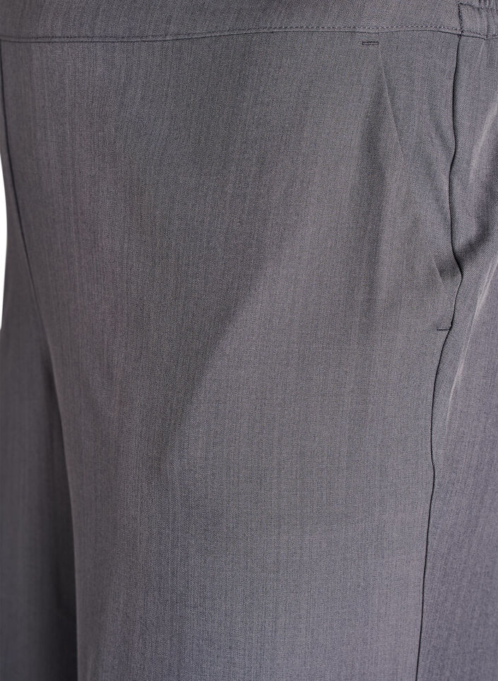 Hoog getailleerde pantalon met wijde pijpen, Grijs, Packshot image number 2