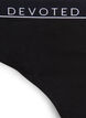 Katoenen G-string met normale taille, Zwart, Packshot image number 2