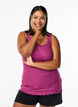 Top met kanten rand, Rood, Model image number 0