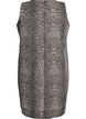 Korte mouwloze denim jurk met luipaardprint, Bruin, Packshot image number 1