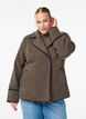 Teddy jas met contrast details, Bruin, Model image number 0