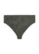 Braziliaanse bikinislip in gestructureerd mesh, Groen, Packshot image number 1