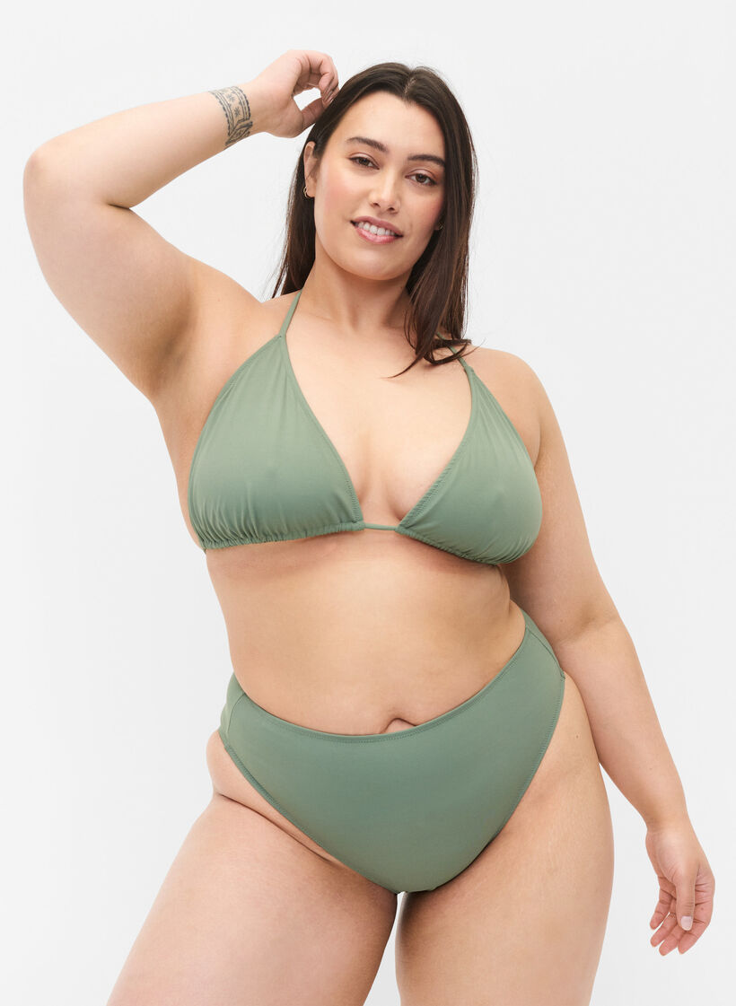 Tai bikini broekje met normale taille, Groen, Model image number 0