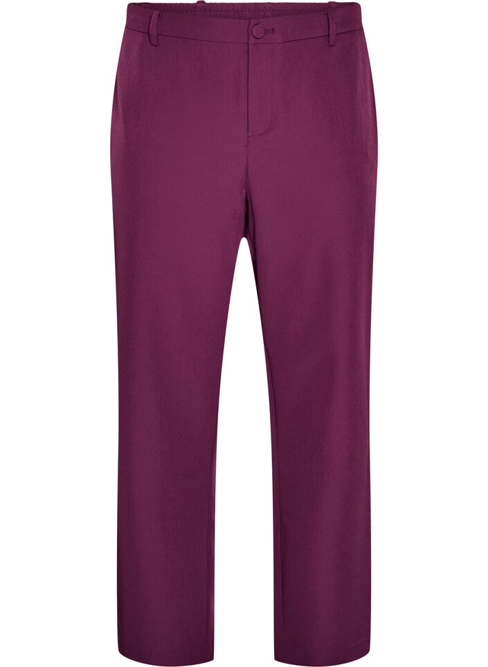 Broek met zakken en rechte pijpen, Paars, Packshot image number 0