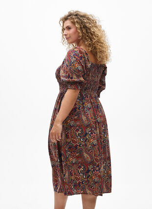 ZizziZomerjurk in viscose met paisley print, Naval A. Paisley AOP, Model image number 1