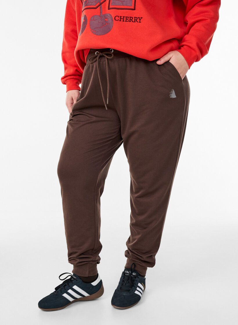 Sweatshirt met motief aan de voorkant, Rood, Model image number 3