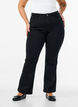 Ellen bootcut jeans met hoge taille, Zwart, Model image number 2