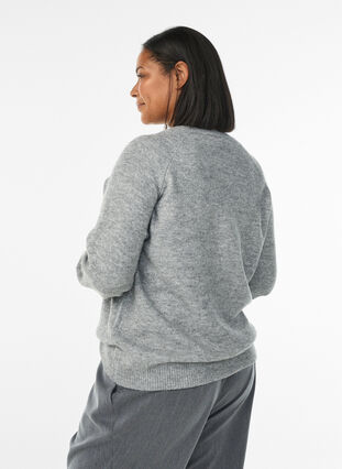 ZizziTrui met parelborduursel, Medium Grey Melange, Model image number 2