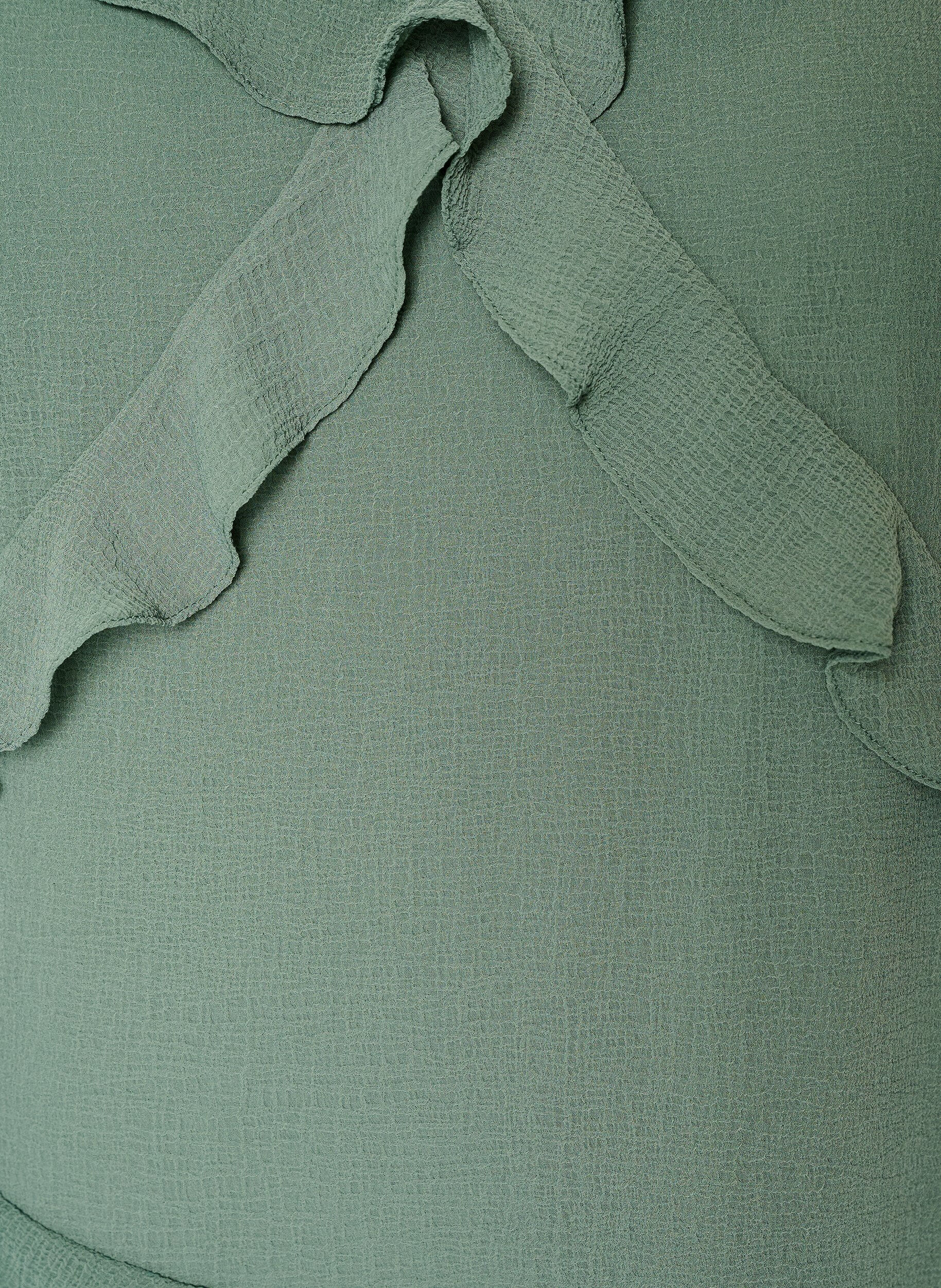 ZizziRobe en mousseline avec volants asym&eacute;triques, Vert, Packshot image number 2