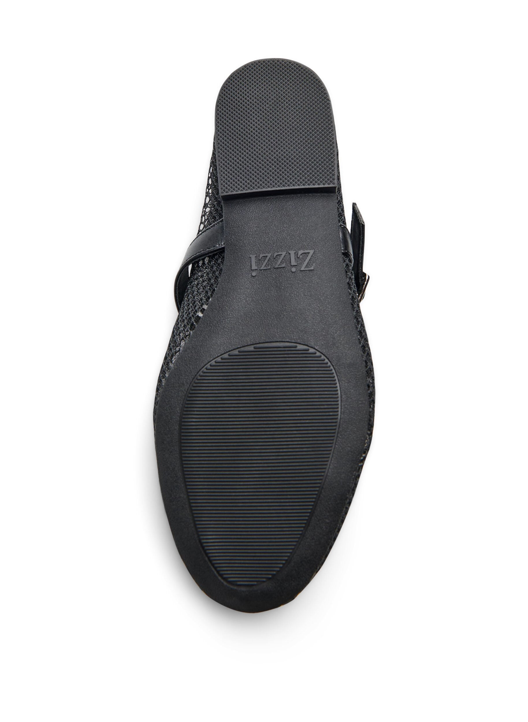 ZizziMesh ballerina met bandje, Zwart, Packshot image number 4