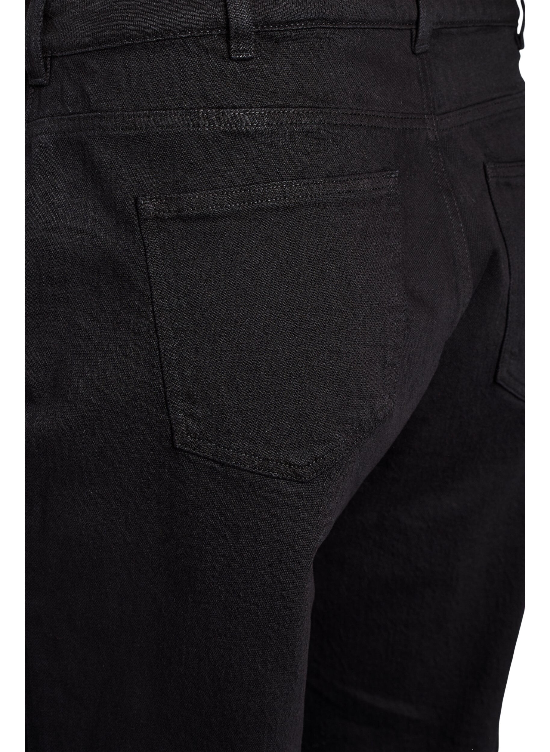 ZizziLosse jeans met gekorte lengte, Zwart, Packshot image number 3