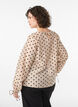 Blouse met stippen en strikdetails, Beige, Model image number 2