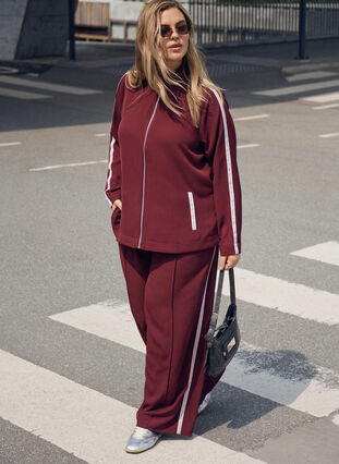 ZizziTrackjack met sportieve details en ritssluiting, T. Port Orch Stripe, Image image number 0
