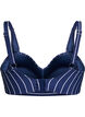 Gewatteerde bikinitop met print, Blauw, Packshot image number 1