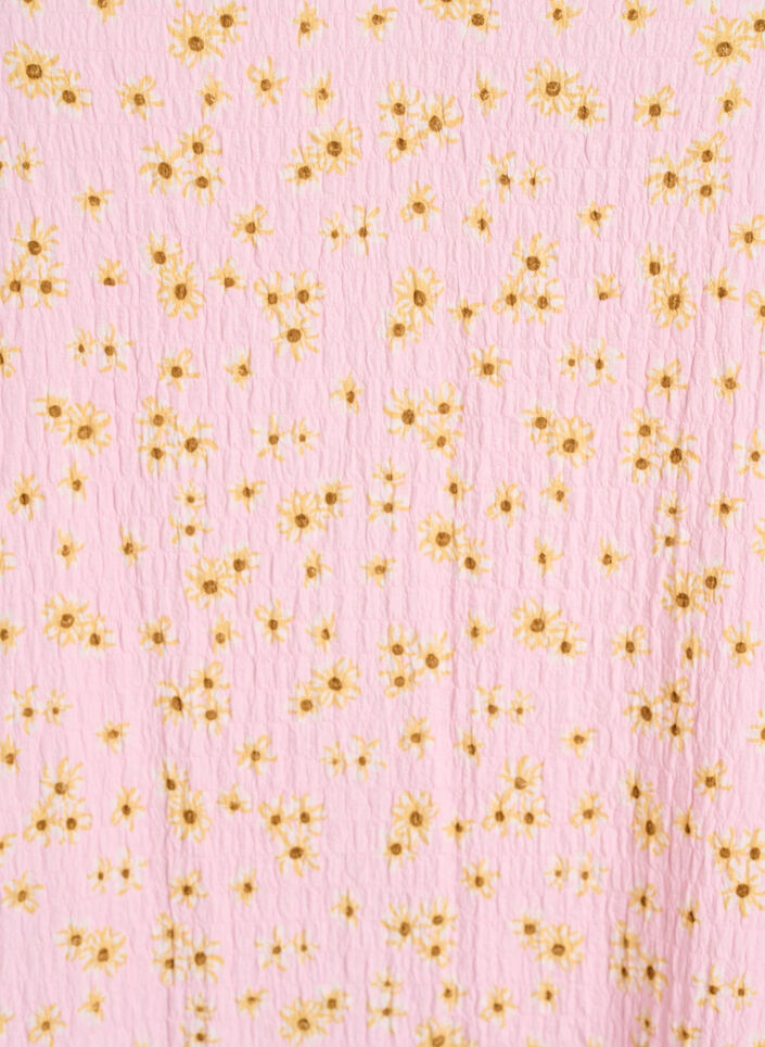 Jurk met korte mouwen en een V-hals, Roze, Packshot image number 2
