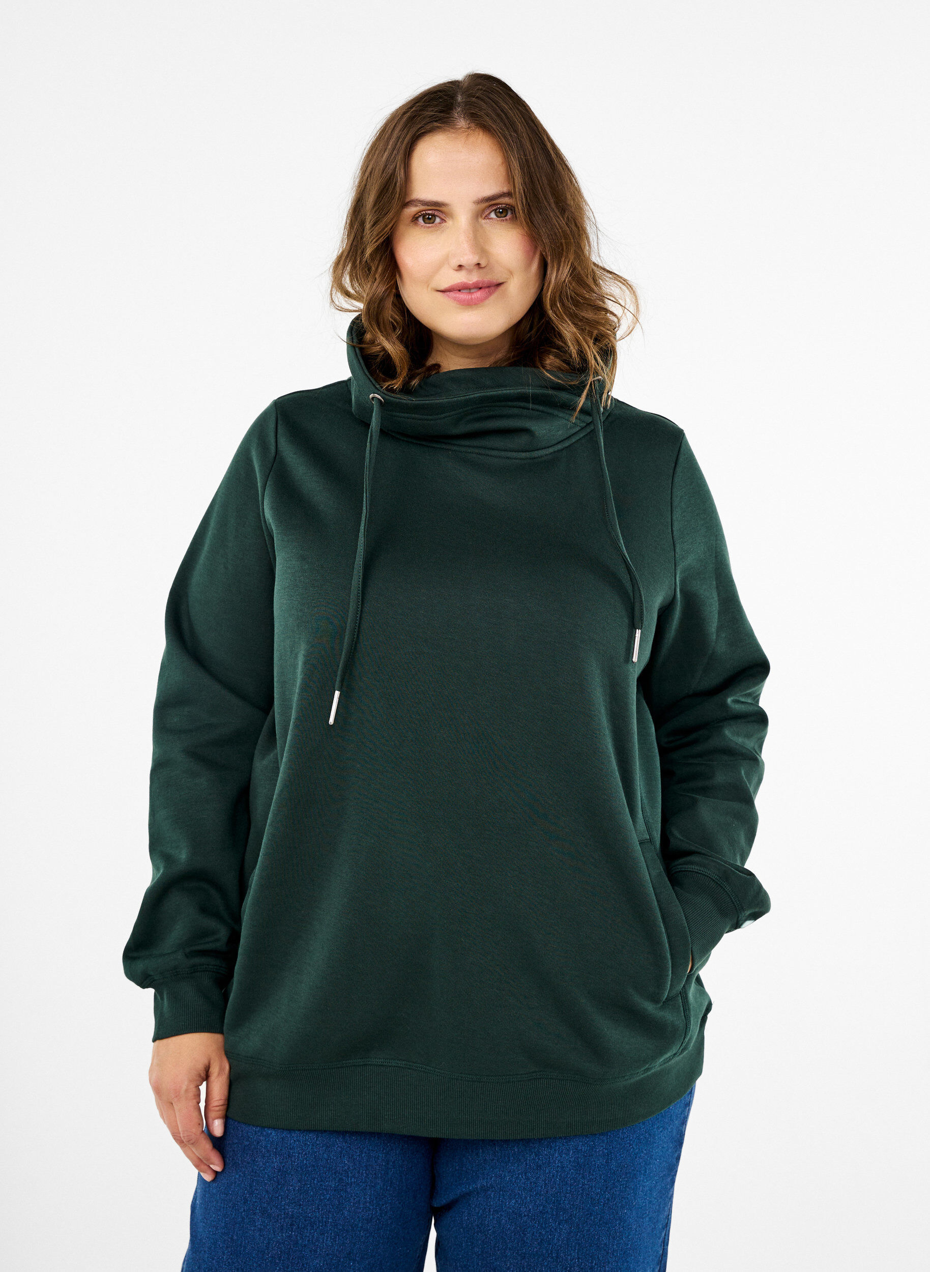 FLASH - Sweatshirt met hoge kraag, Scarab, Model