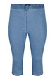 FLASH - denim capri broek met hoge taille en slanke pasvorm, Blauw, Packshot image number 0