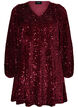 Korte jurk met pailletten in A-lijnvorm, Rood, Packshot image number 0