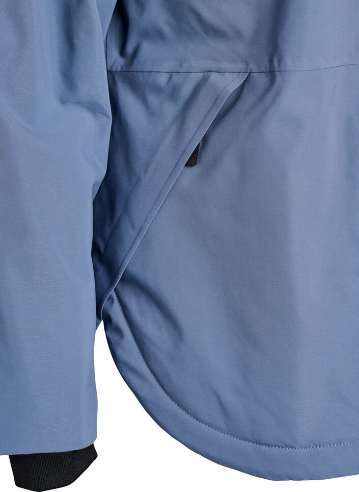 Functionele korte winterjas met capuchon, Blauw, Packshot image number 3