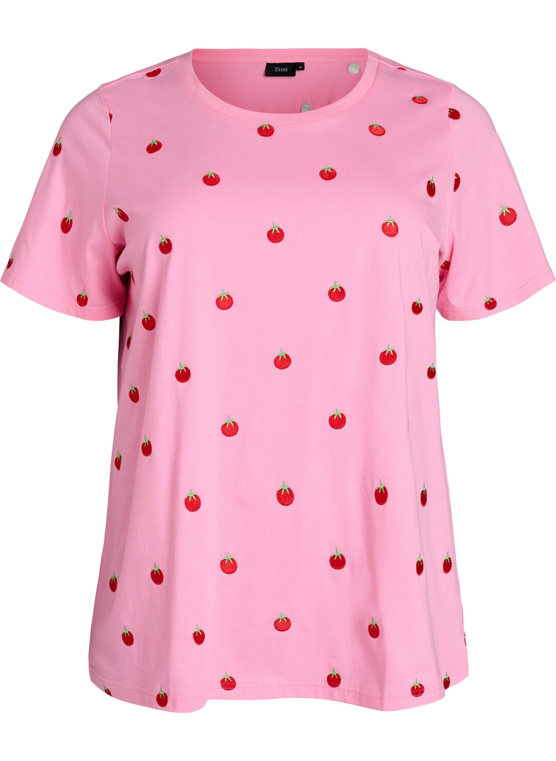 T-shirt in biologisch katoen met geborduurde motieven