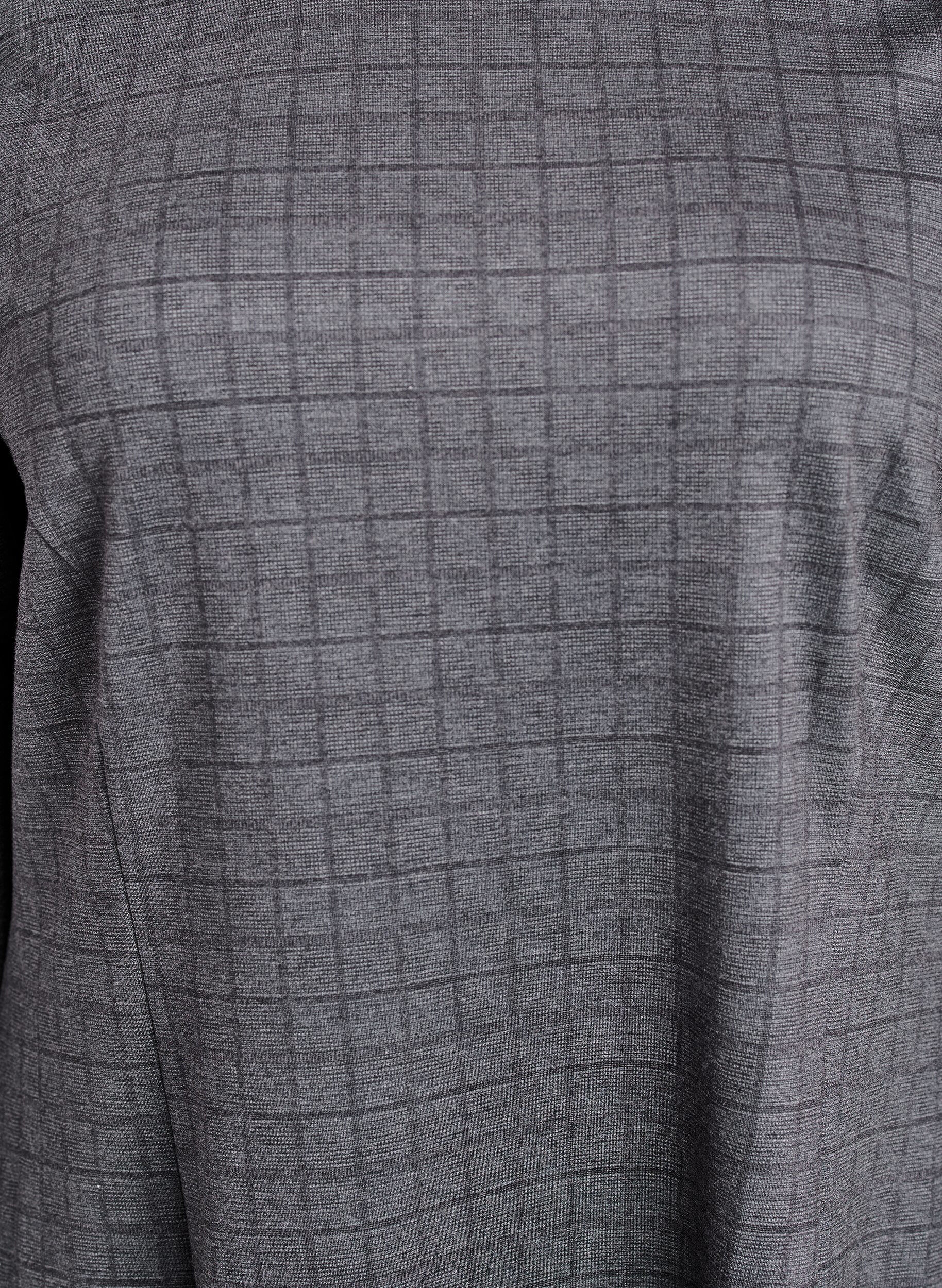 ZizziKorte jurk met een geruit patroon en een A-lijn vorm, Grijs, Packshot image number 2