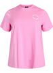 Biologisch katoenen T-shirt met citrusmotief, Roze, Packshot image number 0