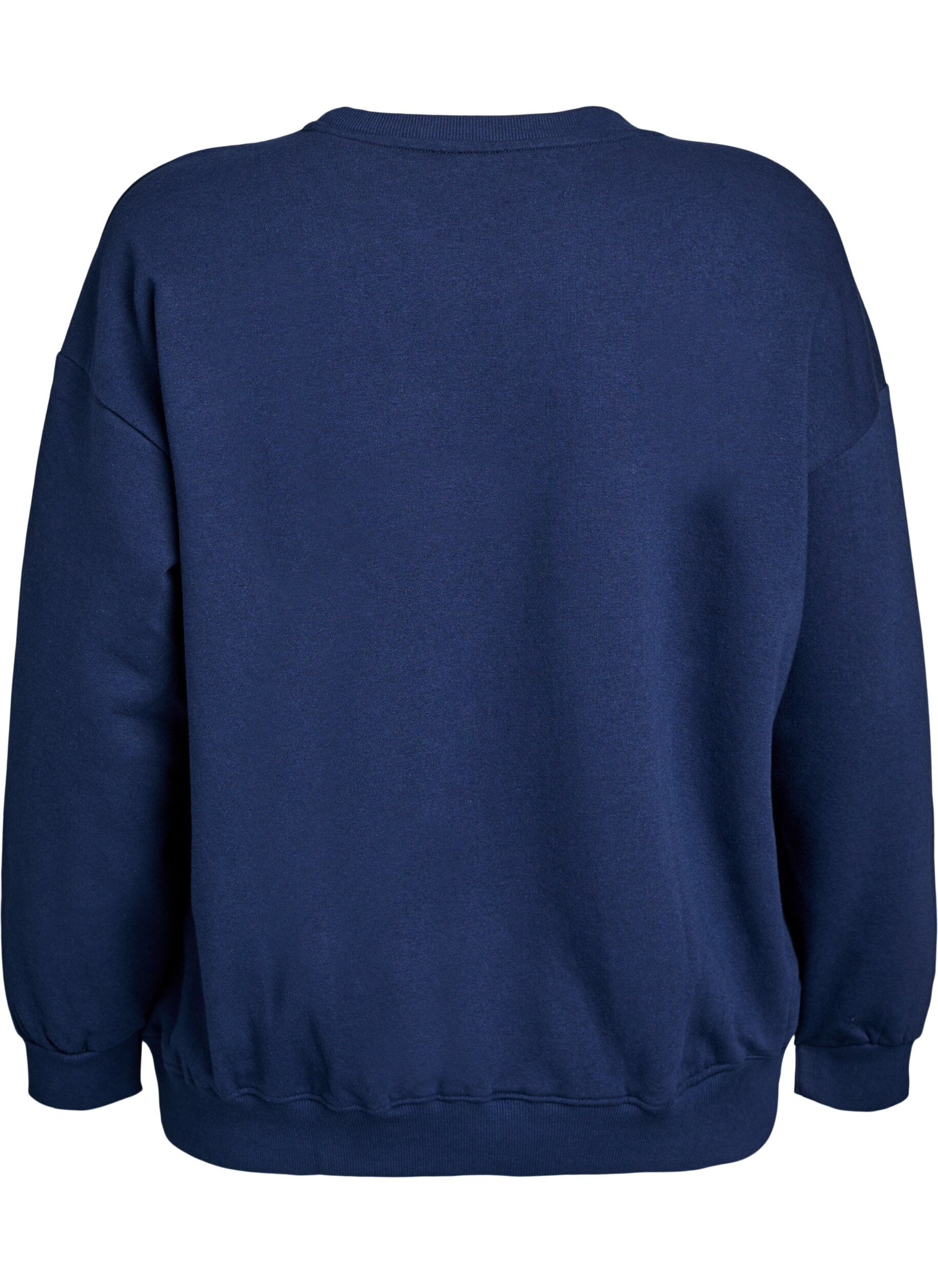 ZizziHet sweatshirt met tekstprint, Blauw, Packshot image number 1