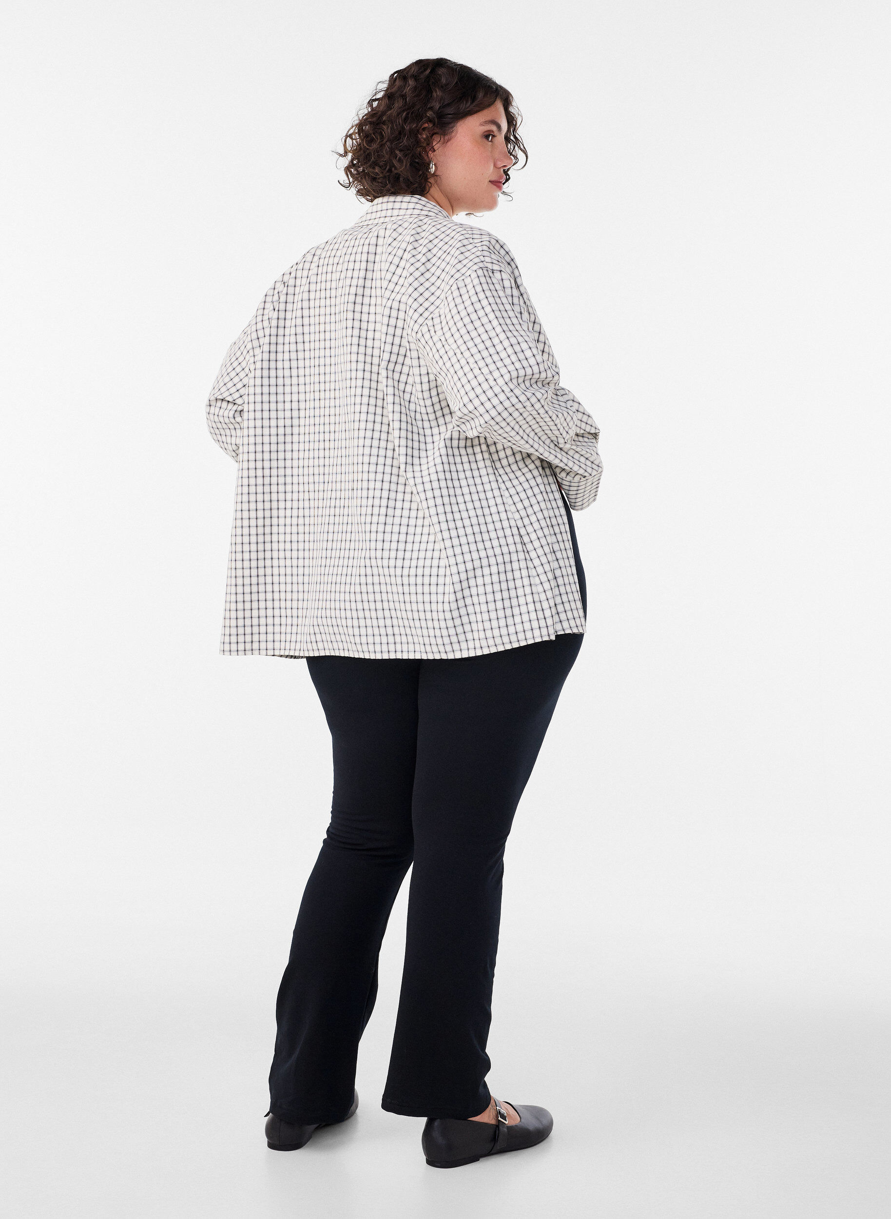 ZizziFlared jerseybroek, Zwart, Model image number 2